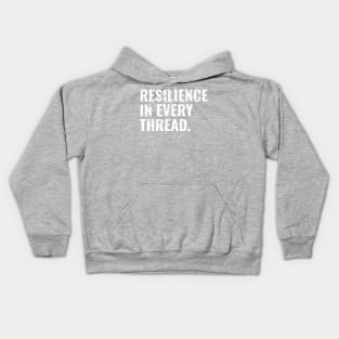 Resilience in Every Thread Inspirational T-shirt - White Kids Hoodie